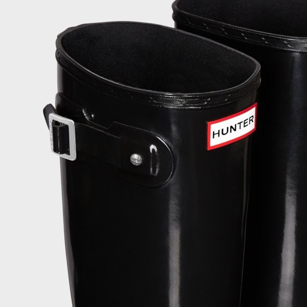 NWT HUNTER Tall Black Gloss Boots - Picture 7 of 8